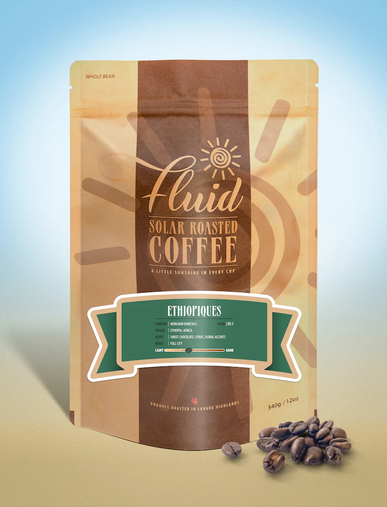 Fluid Solar Roasted Coffee – Whole Bean 340g