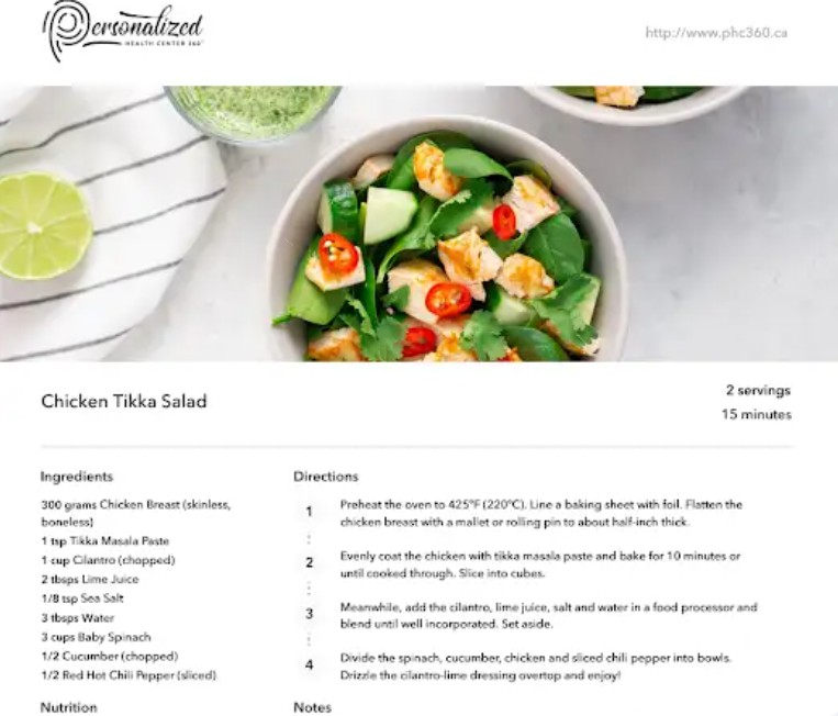 Chicken Tikka Salad Recipe