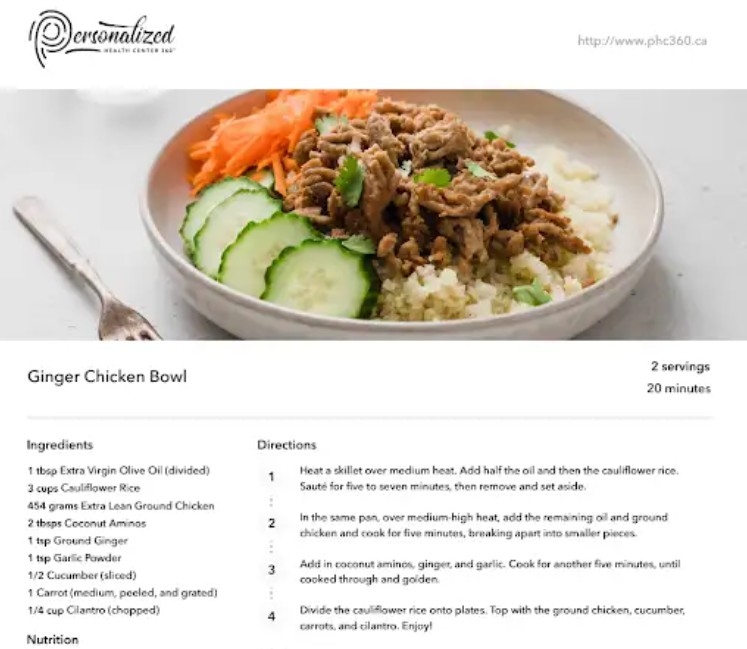 Ginger Chicken Bowl Recipe