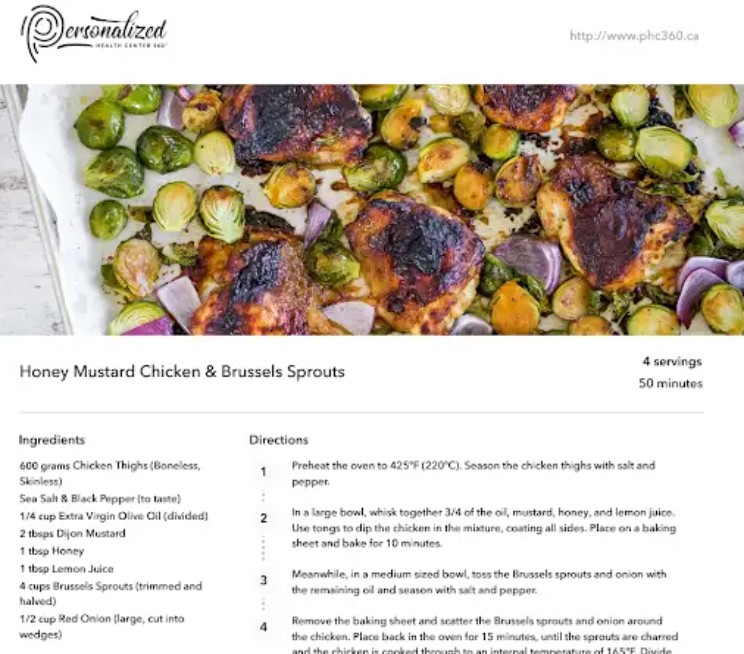 Honey Mustard Chicken & Brussel Sprouts Recipe