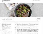 One Pan Beef & Broccoli Recipe
