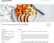 One pan Cajun-Spiced Chicken with Sweet Potato Recipe