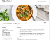 Pressure Cooker Beef & Veggie Stew Recipe