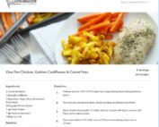One Pan Chicken, Golden Cauliflower & Carrot Fries Recipe