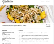 Za'atar Chicken with Spinach & Peach Salad Recipe